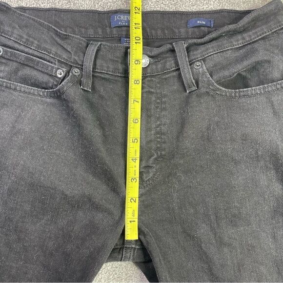 J. Crew Factory Flex Jeans Men's 32X30 Black Slim Straight Mid-Rise Stretch - Picture 10 of 13